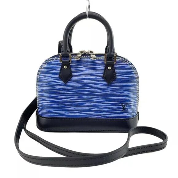 100% Authentic LOUIS VUITTON Nano Alma Epi Denim Handbag 1018-113024 - Picture 2 of 14
